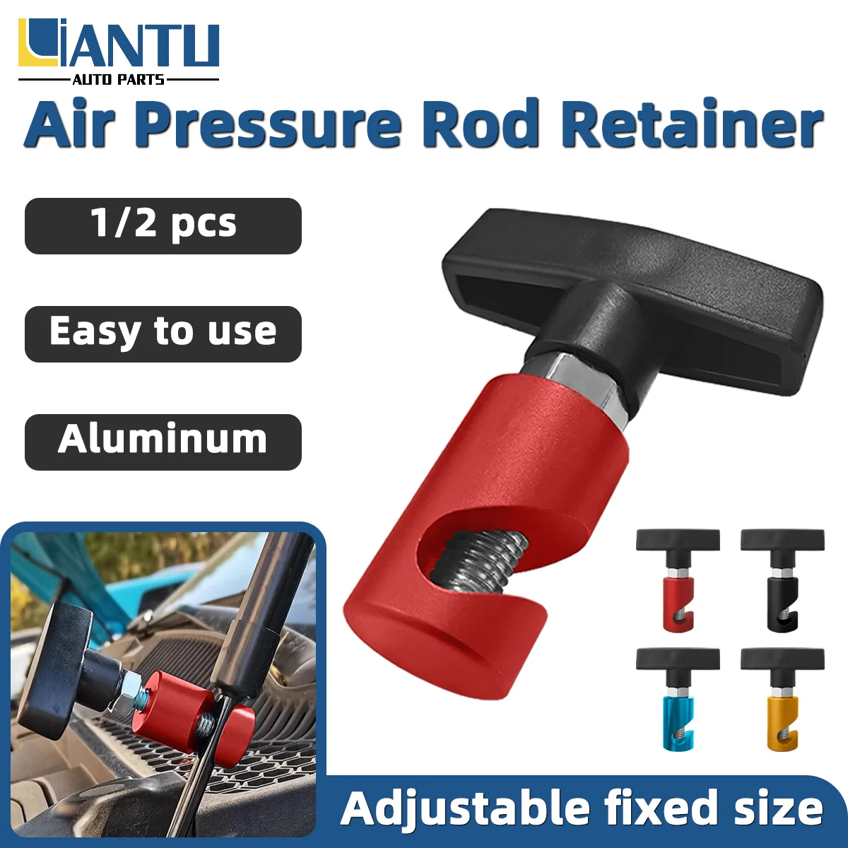 

1pc Car Trunk Tailgate Air Pressure Rod Anti Slip Fixing Clip Multiple Color Options Engine Hood Lifting Bracket Fixture Parts