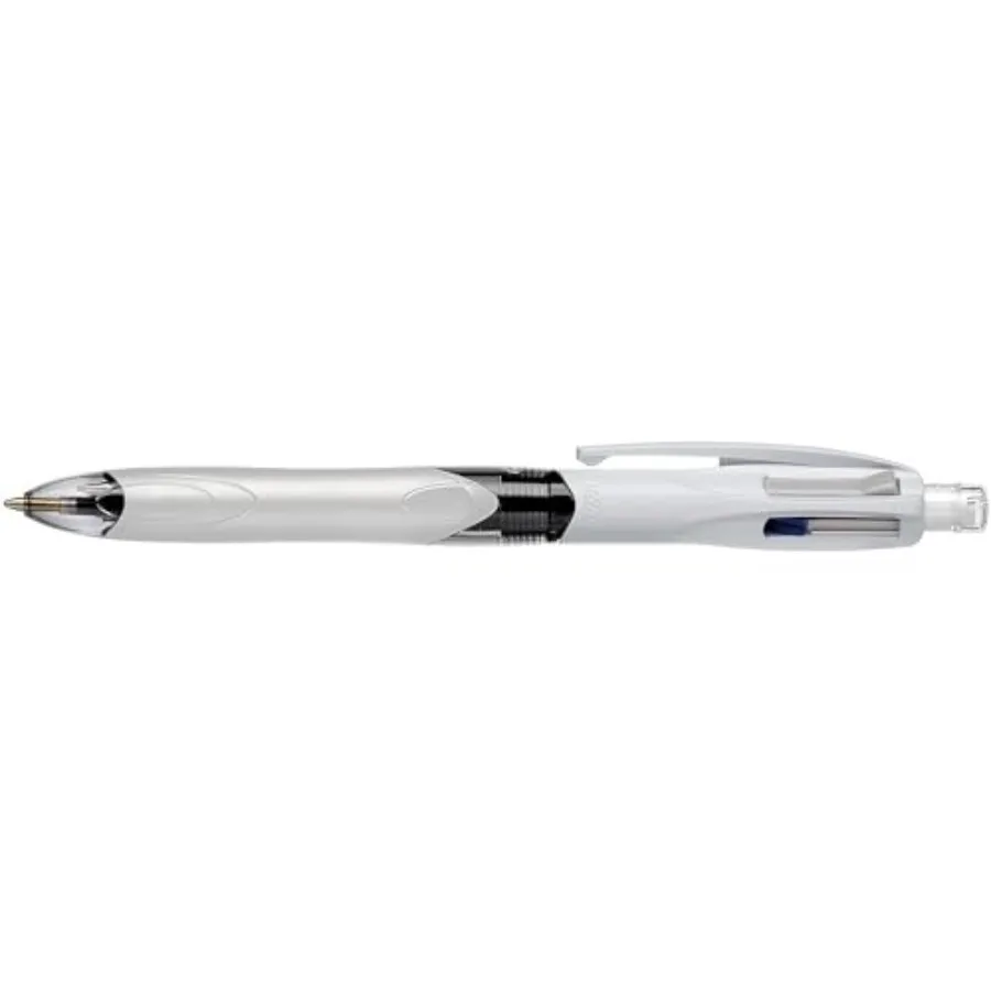

4 Colours Multifunctional Ballpoint Pen and HB Pencil Combo - Set of 12 - All in One Writing Instrument with Built in Eraser