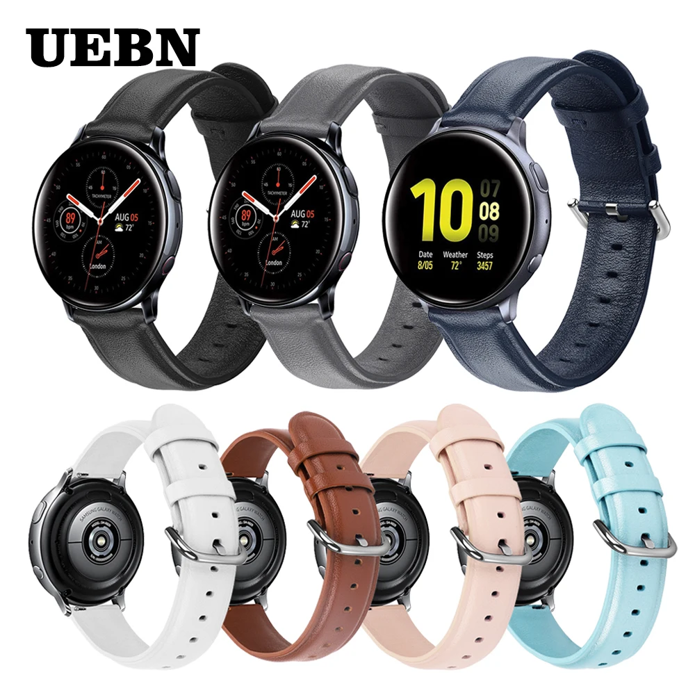 Lederen Armband Strap Voor Samsung Actieve 2 40Mm 44Mm SM-R820 R830 R500 R600 R810 Galaxy Horloge 42 Pols horlogeband Bands