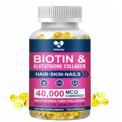 Biotin Capsules | Collagen | Keratin | Hyaluronic Acid - Hair Growth Support Supplement | Skin & Nails Beauty Complex