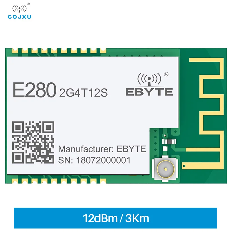 

SX1280 2.4G LoRa Wireless Module 12dBm RF UART Support LoRa, FLRC and GFSK Long Distance 3Km Tansceiver E280-2G4T12S