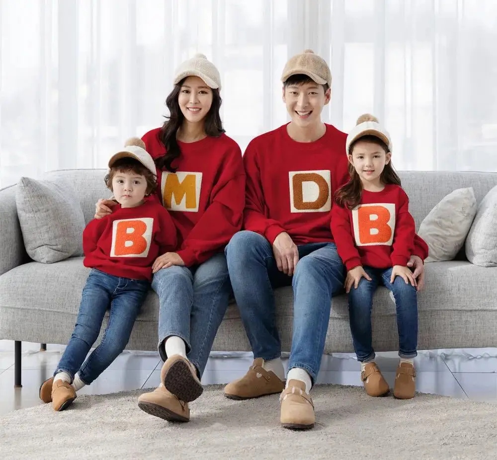 Autumn Spring Family Hoodie Parent-Child Pair Look Daddys Girl Long Sleeves Clothes Family Look Mom Dad And Son Oversized Hoodie