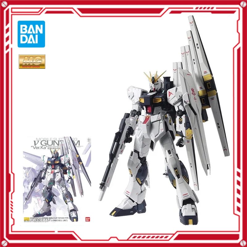 

In Stock Bandai MG 1/100 Mobile Suit Gundam RX-93 Ν Nu Gundam Original Anime Figure Model Toys Action Collection Assembly Doll