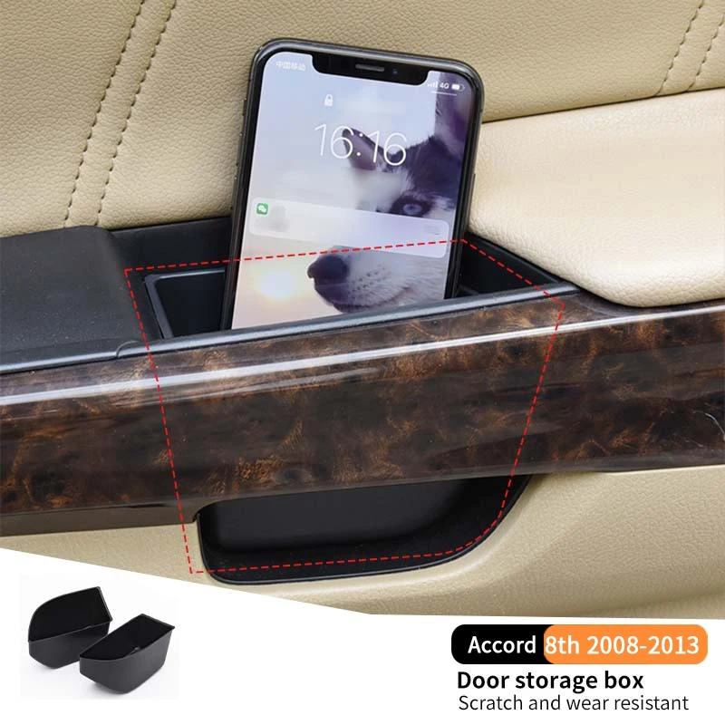 

For Accord 8th 2008-2013 Car Door Handle Storage Box Waterproof Organizer Case Scratch Wear resistant Parts Accessories