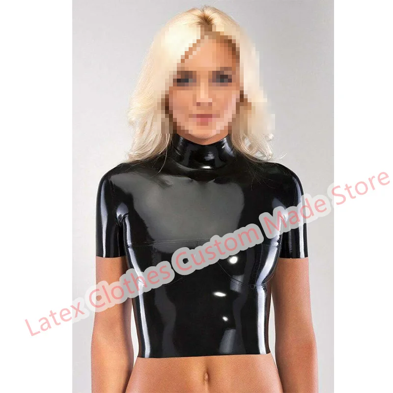 

Handmade Latex Vest Top Rubber Suit Sexy Lingerie for Women Cosplay Costumes No Zip