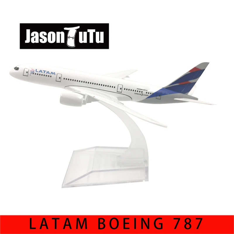 

JASON TUTU 1/400 Scale Diecast Metal Brazilian Airlines LATAM B787 Aircraft Model 16CM Miniature Authentic Collectible Gift