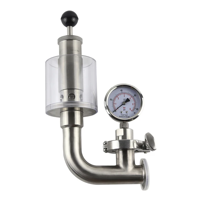 Tri Clamp Brewing Brewery Beer tank 2.2bar adjustable bunging Spunding Valve