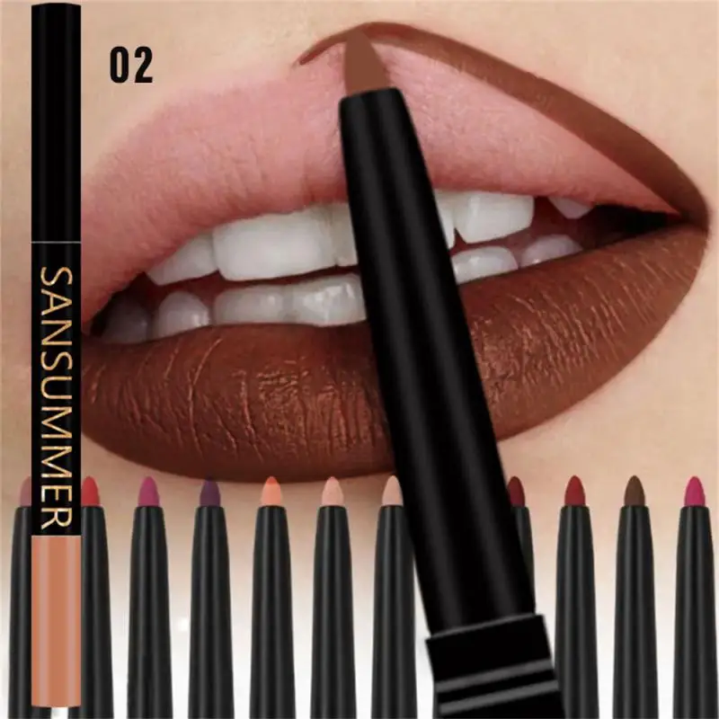 Matte Eyeliner Eyeliner 6 Color Lip Liner Soft Texture Eyeshadow Eyeliner Waterproof Lipstick Pen Matte Lipstick Bright Color