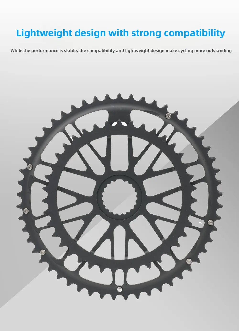 RIRO MTB-Kettenblatt, schmal-breit, Einzel-/Doppelkettenblatt-kompatibel, Shimano Direct Mount M9100/8100, Fahrradpedal-Getriebesystem-Zubehör – Detail 3