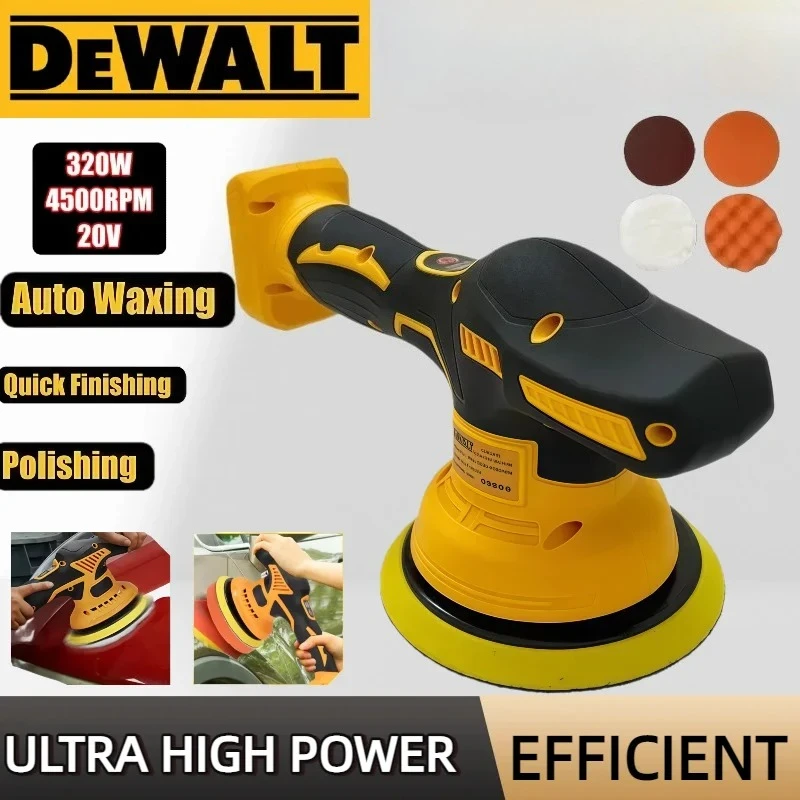 

Беспроводная полировальная машина Dewalt с 8 скоростями и цифровым дисплеем, электрическая полировальная машина для авто, инструмент для полировки и нанесения воска, совместим с аккумулятором 20В.