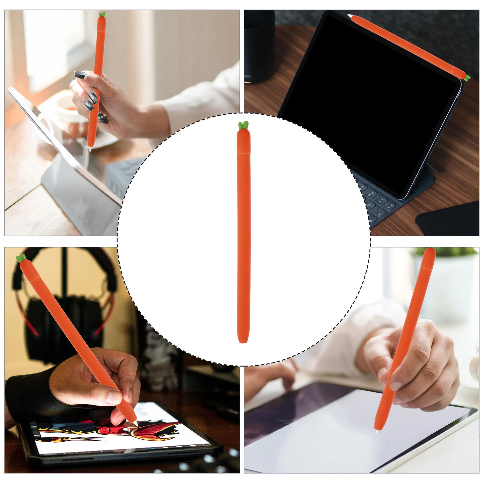 

1Pcs Cartoon Silicone Stylus Pen Sleeve Anti Slip Protective Case Compatible Pencil 2 Digital Writing Pen Cover