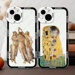 Art Aesthetics Famous paintings Phone Case For iPhone 16 15 14 13 12 11 Pro Max Mini XS X XR SE 7 8 Plus Soft Cover