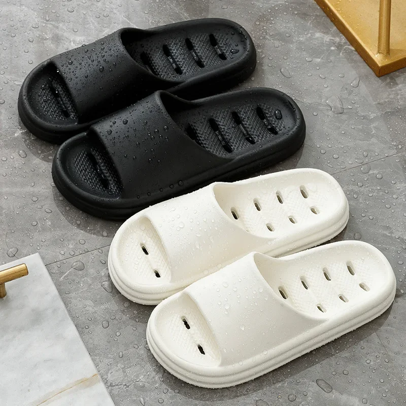 40-45 Size Bathroom Mesh Slippers for Men,Indoor Non-slip and Deodorant Bathroom Leaking Slippers Couple Bath Shower Slippers