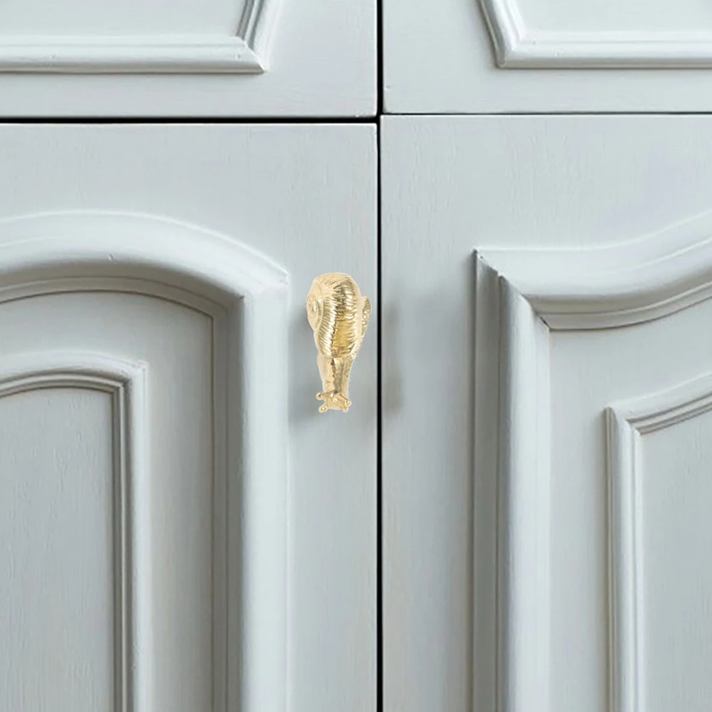 

Brass Snail Cabinet Pulls 52x20x23mm Furniture Hardware H les for Drawer Wardrobe Door Knobs Dresser Metal Accessories