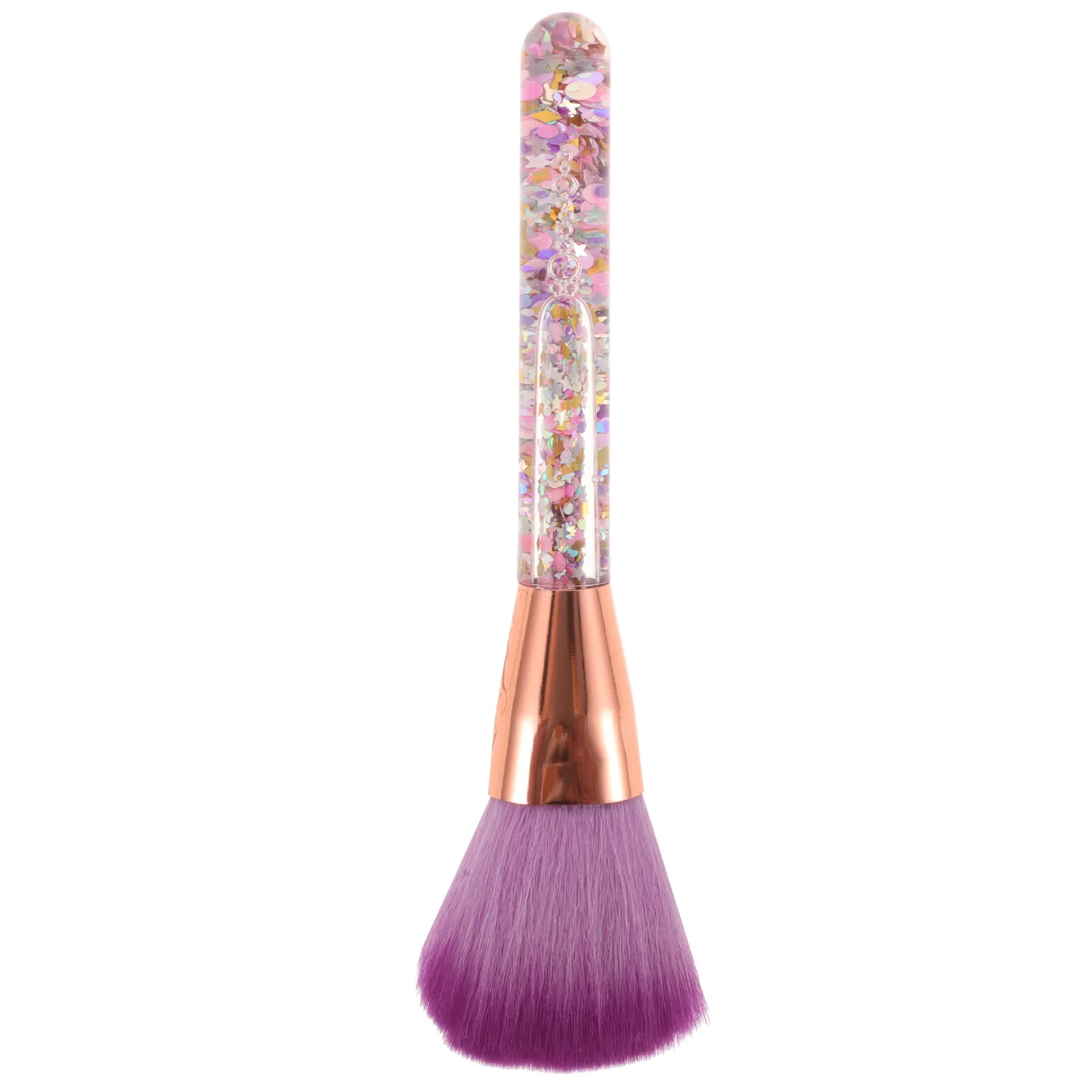

Glitter Handle Multi-Functional Nail Cleaning Brush Soft Bristles Blush Powder Makeup Tool Nail Brush Glitter Handle