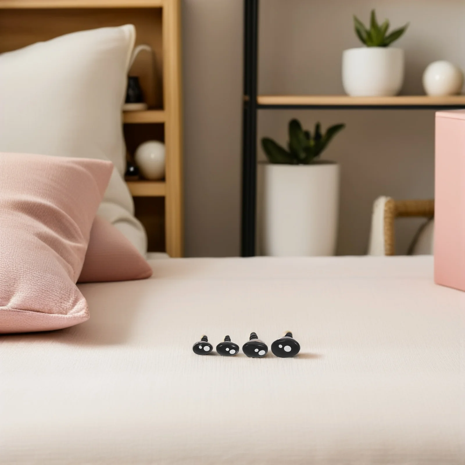 

1Set Black Oval Plastic Eyes and Noses for DIY Stuffed Animals Crochet Crafts Realistic Safety Design with Washers Easy Assembly