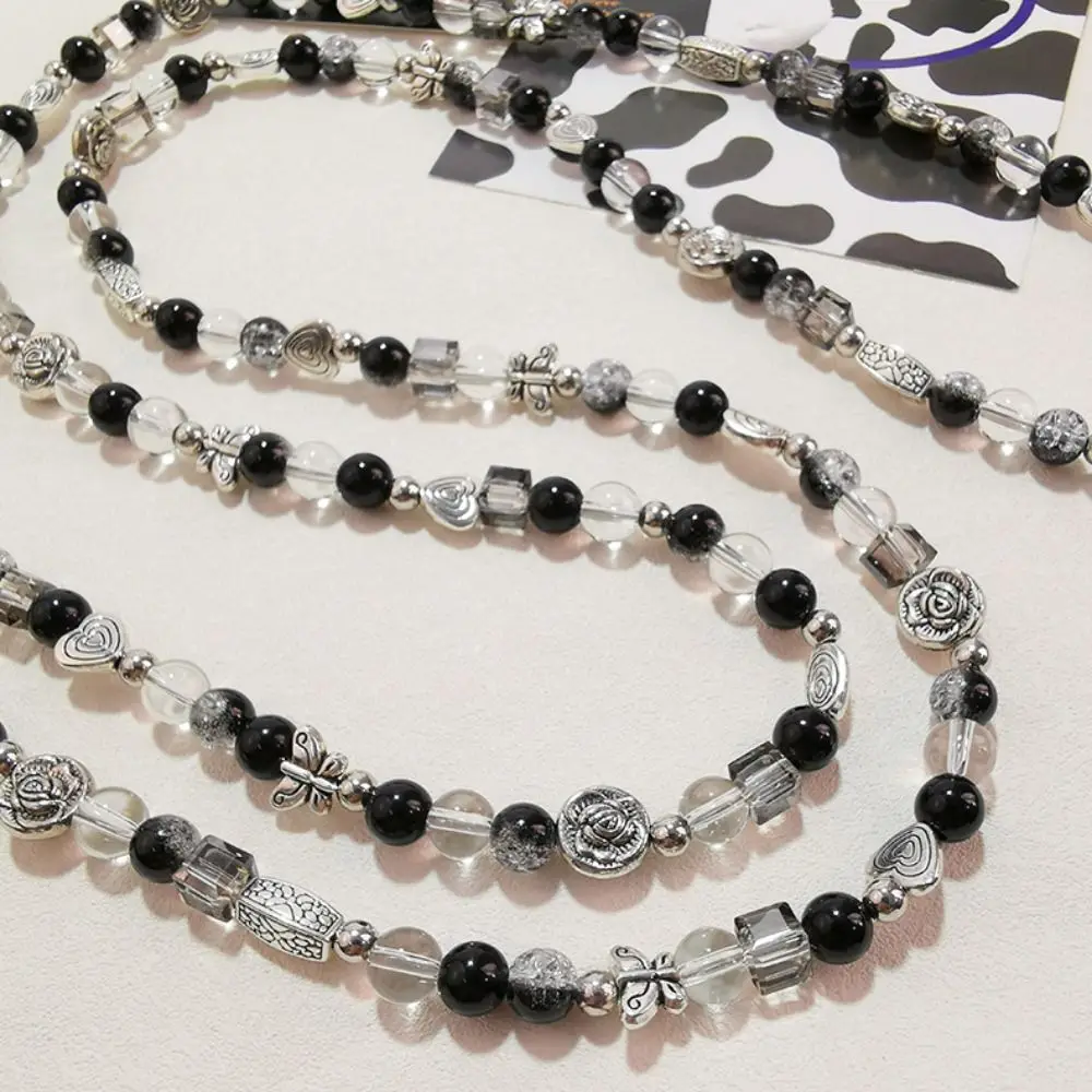 

Love Heart Beaded Crossbody Phone Chain Bag Chain Long-style Mobile Phone Crossbody Strap Colorful Universal Phone Neck Straps