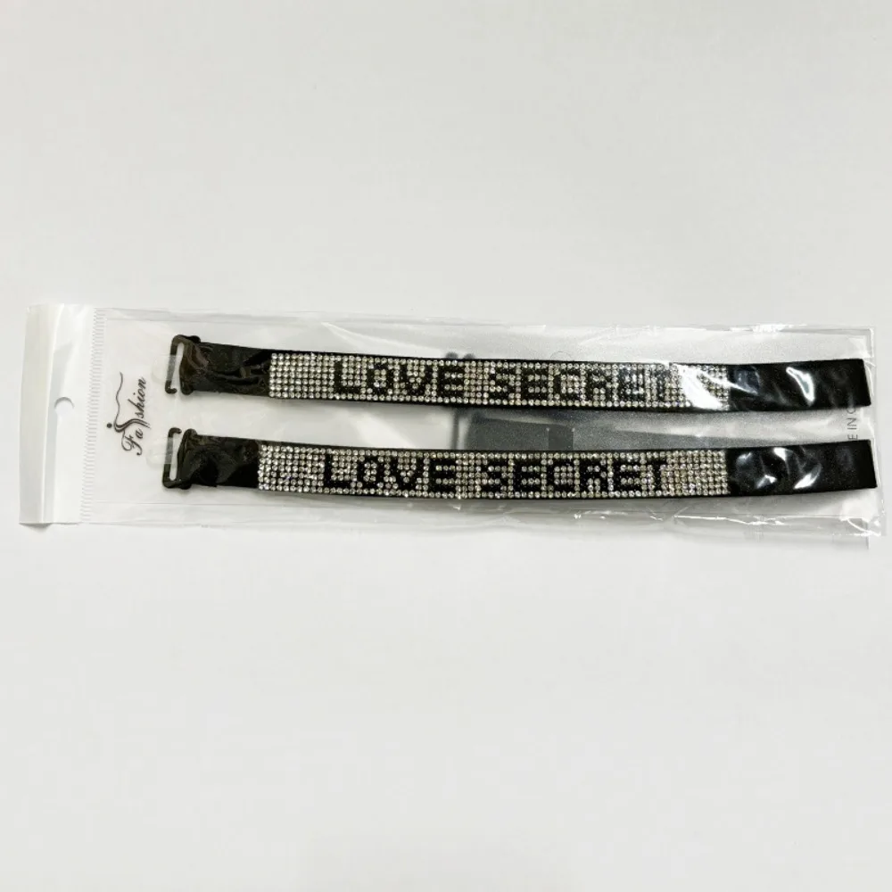 

1Pair Anti-slip Rhinestone Bra Straps Adjustable Detachable Women's Decorative Strap Off-the-shoulder Lingerie Strap