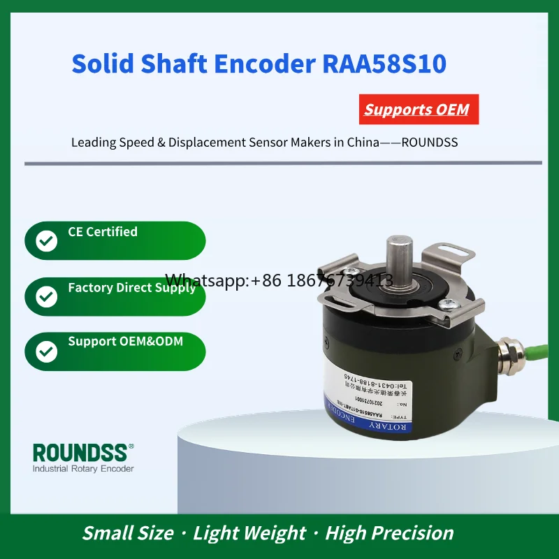 RAA58S10 Industrial Optical Absolute Rotary Encoder 58mm 10mm Shaft for Material Handling Equipment