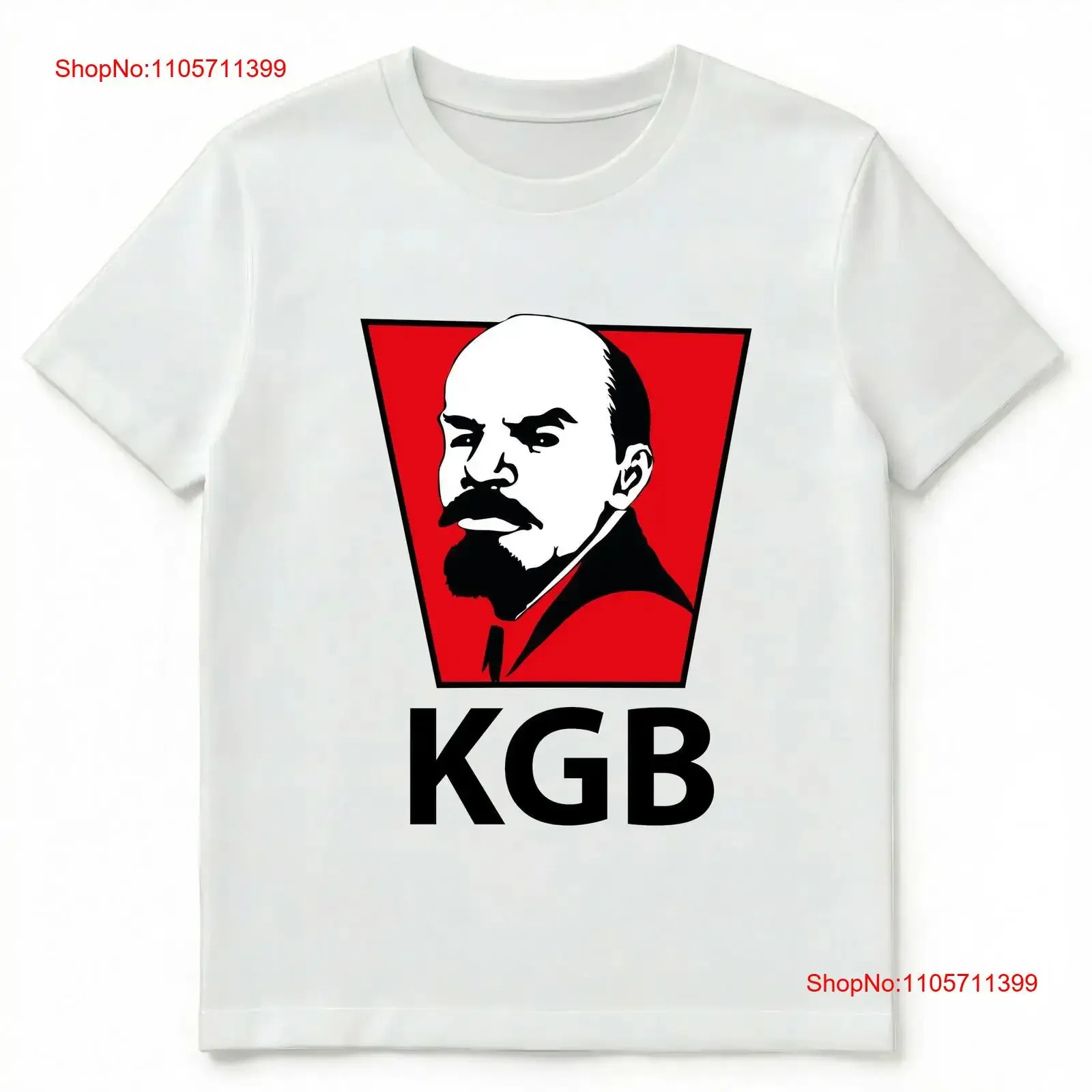 Funny Vladimir Lenin Kgb Russian T Shirt long or short sleeves vintage Washed Versatile Slightly Stretched graphic Breathable