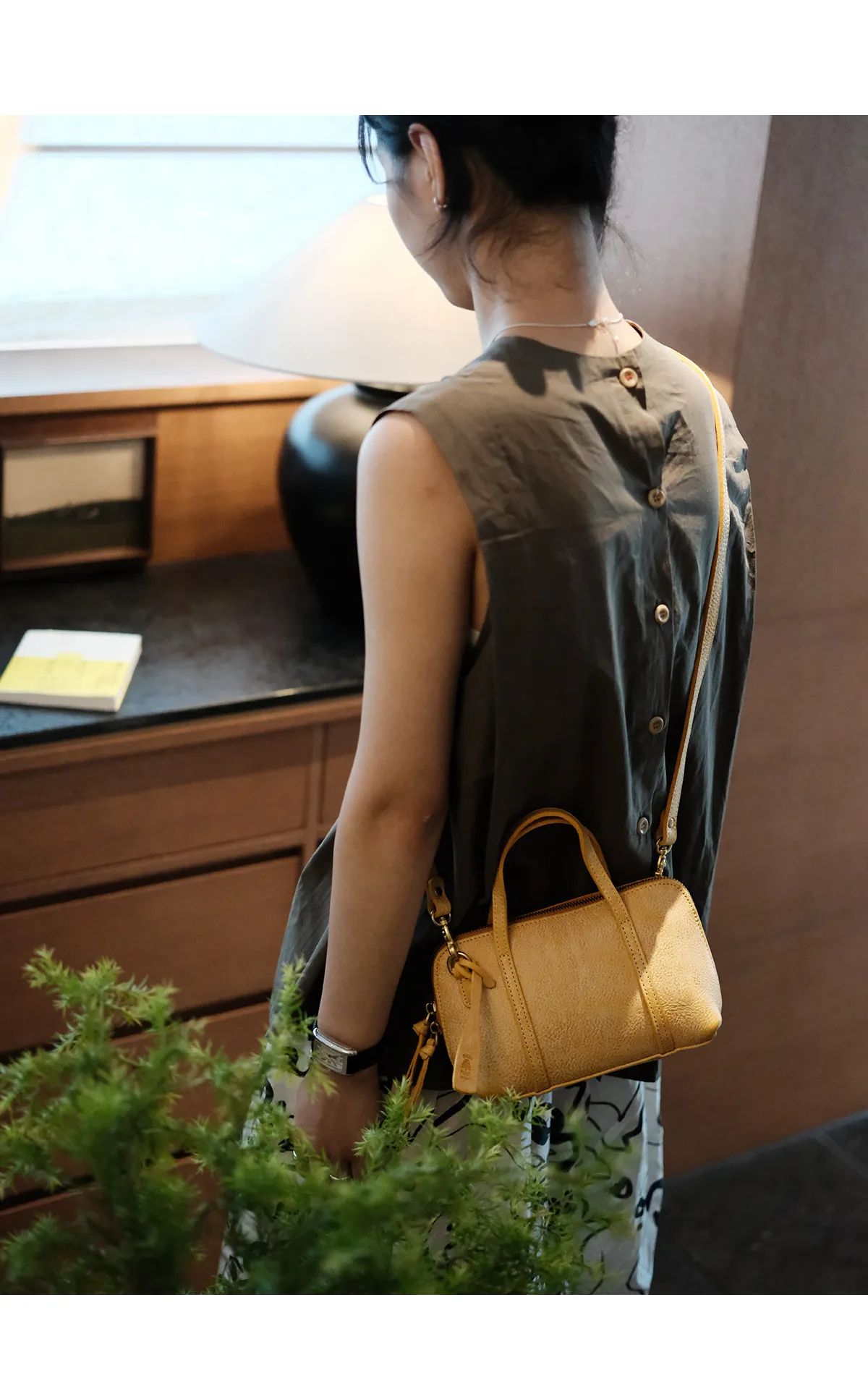 PNDME schlichte Vintage-Damenhandtasche aus echtem Leder, von Modedesignern handgefertigt, aus Rindsleder der ersten Schicht, Schulter- und Umhängetasche – Detail 10