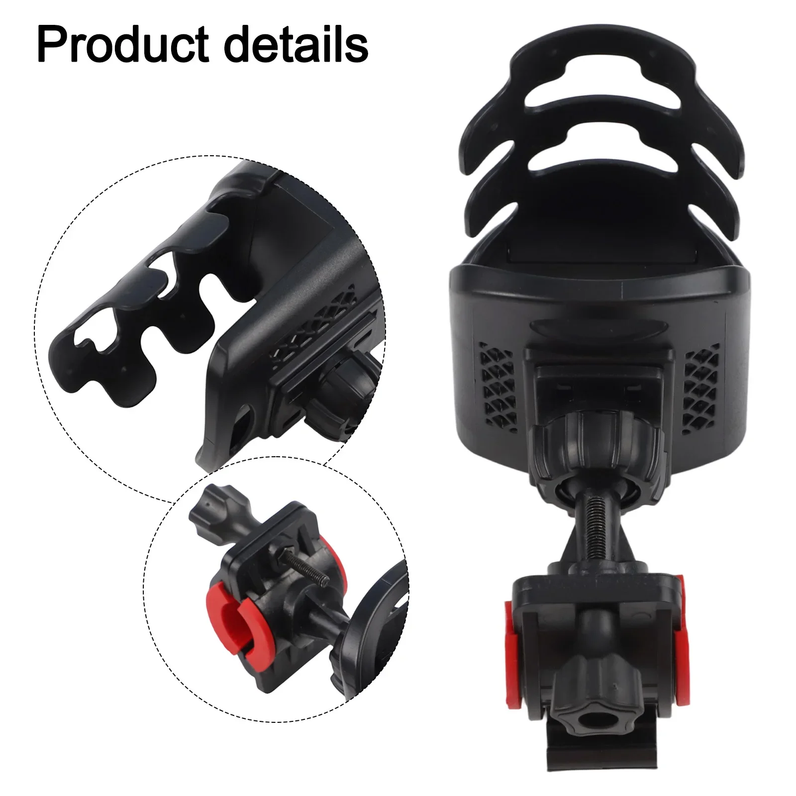 Adjustable Cup Holder For Microphone Stand Instrument Speaker Cymbal Or Bike Handlebar With Support For 2.75in Diameter Drinks
