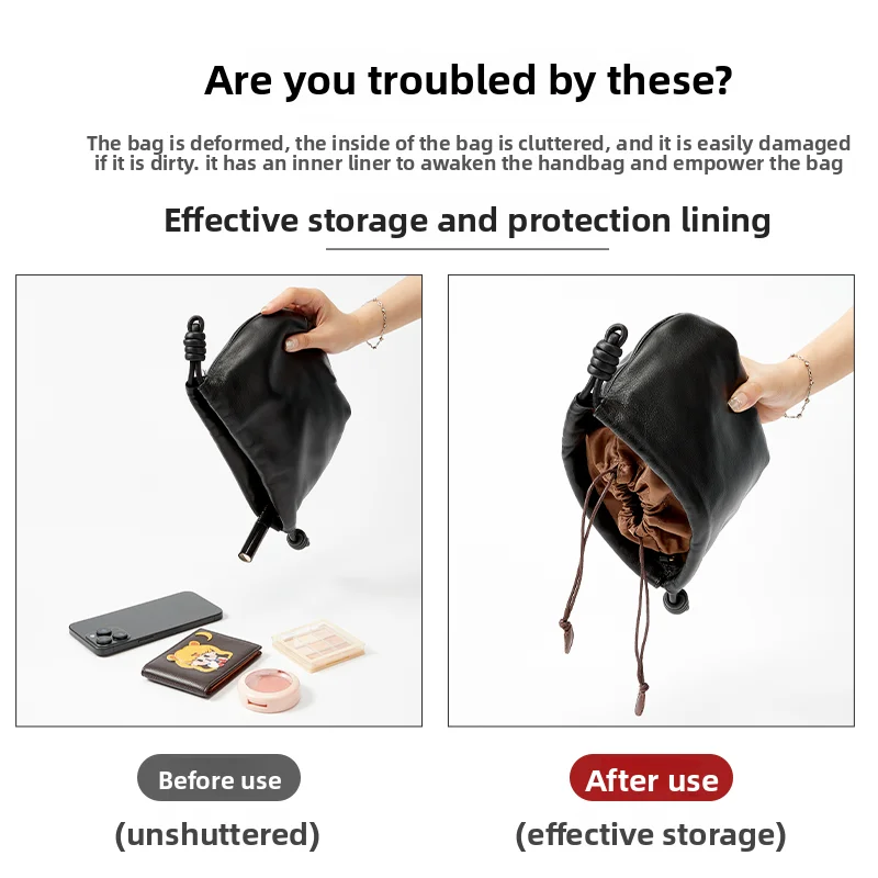 Bag organizer insert For women bag mini durable lightweight bag support storage inner modification bag accessories