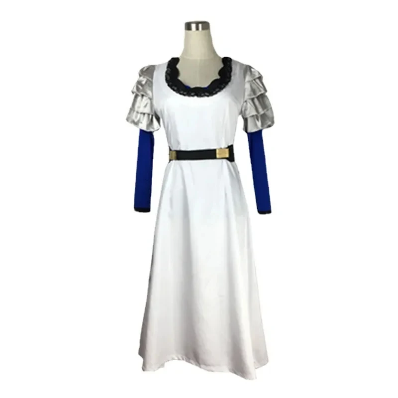 5;e,8\v,5/XQAnime Tokyo Ghoul Kamishiro Rize Cosplay Costume White Long Sleeves Dress Wig Glasses Adult Woman Sexy Carf,5'h\8/m' view 3