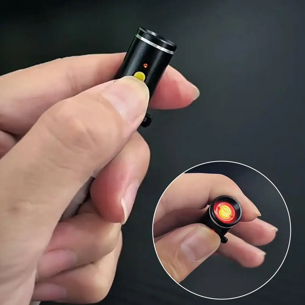 

Practical Mini Type C Cigarette Lighter For Air Travel Outdoor No Flame Compactly Lighter Electric Easy Carrying Storage