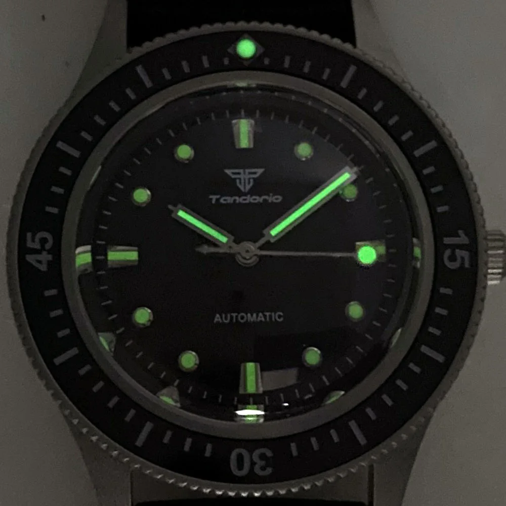 20ATM Diver Tandorio 40mm Sapphire Glass Luminous hands NH35A PT5000 Automatic Vintage Men Watch 120 Clicks Ceramic Bezel