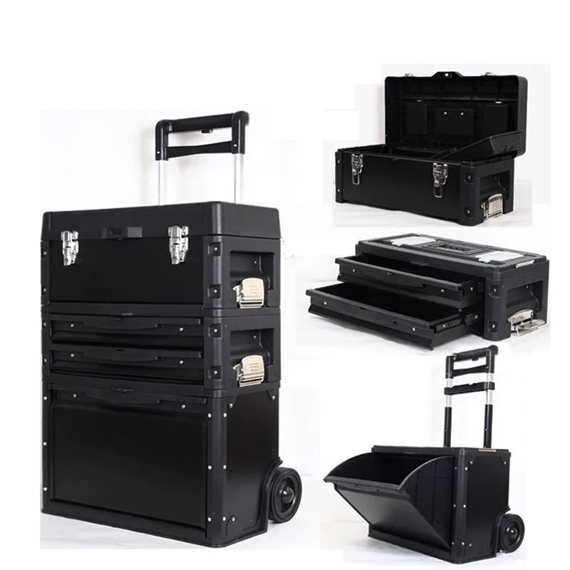 

Three-layer separate portable multi-function trolley Portable hardware combination tool cart 3 colors optional ABS+ iron NEW