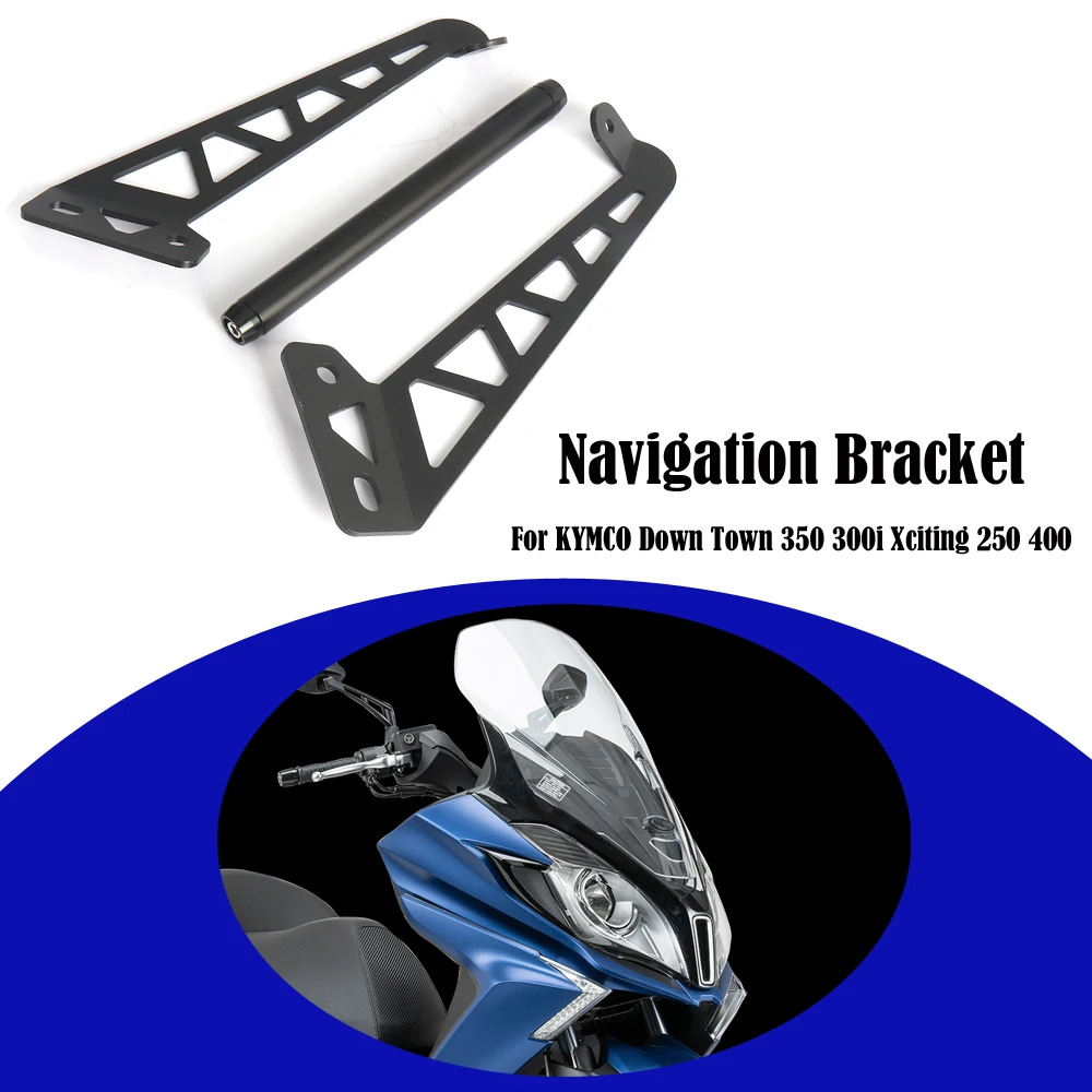 

For KYMCO 350 300i Xciting 250 400 S400 Motorcycle Front Phone Stand Holder Smartphone Phone GPS Navigaton Plate Bracket 22mm