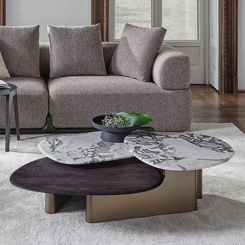 Living room furniture coffee table living room household Italian minimalist high sense designer marble large flat layer luxury