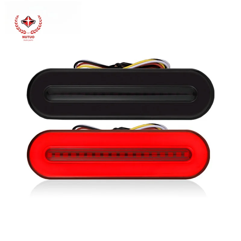 

58LED cargo truck trailer combination tail light dual color light guide brake light flow turn signal light 10-30V car repair par