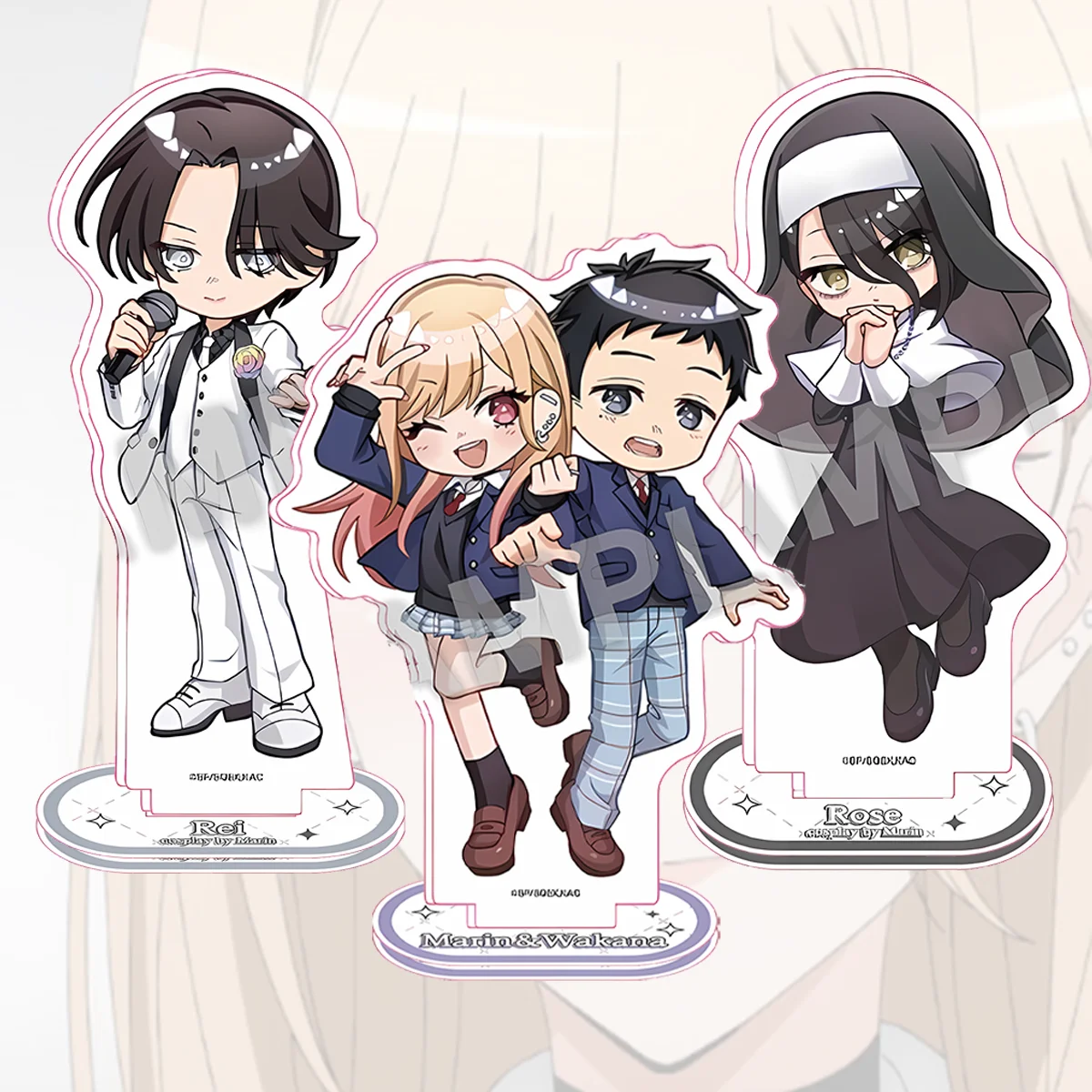 Anime My Dress-Up Darling New Arrival 10cm HD Acrylic Stand Marin Kitagawa Gojo Wakana Desktop Decor Carnival Gift keychain