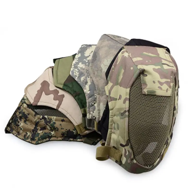 

Tactical V3 Fencing Mask Face Protective Head Cover Paintball Mask Accessory Face-shield Outdoor Game Metal Net Protective Masks