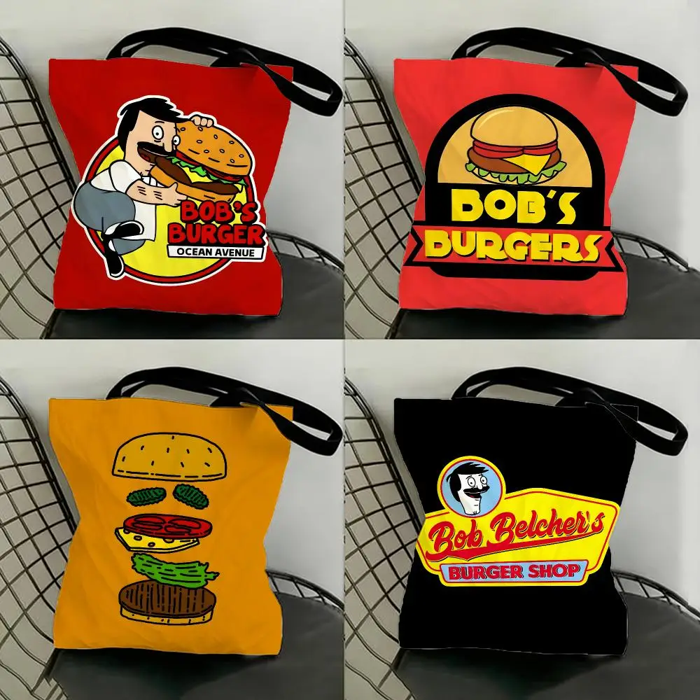 Series Animation Bob's Burgers Storage Bags Shopping Bags Series Print Bags Lightweight Shoulder Bag For Daily Use