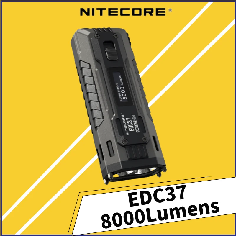 

NITECORE EDC37 8000 lumens Strong light Ultimate Tactical EDC Flashlight Built-in 8000mAh Li-ion Battery