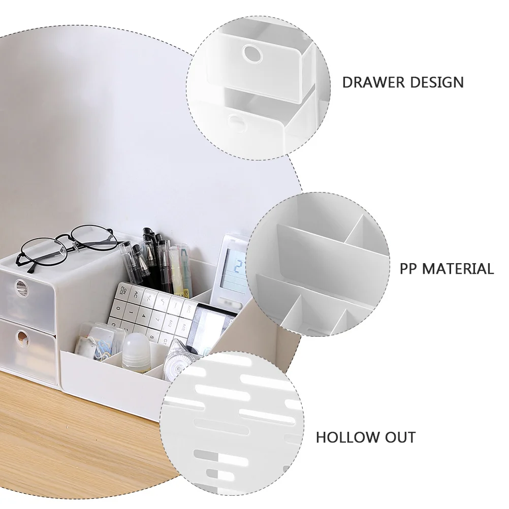 

Storage Box Makeup Caddy Creative Holder Convenient Dressing Case Container PP Finishing Dresser Travel