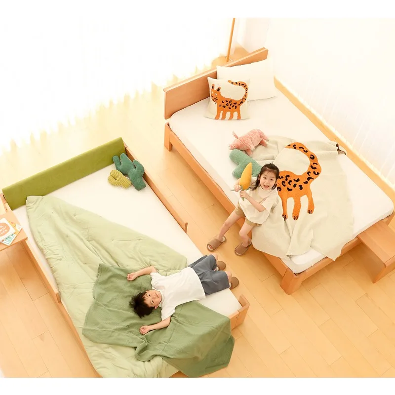 

Boys and Girls Platform Bed Tatami Full Solid Wood Montessori Room Bedroom Furniture