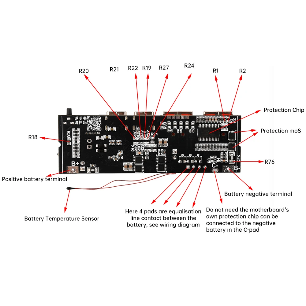 3S PD 65W 4S 5S PD 100W Bidirectional Fast Charging Module DIY Mobile Power Motherboard Temperature Control Electricity Display