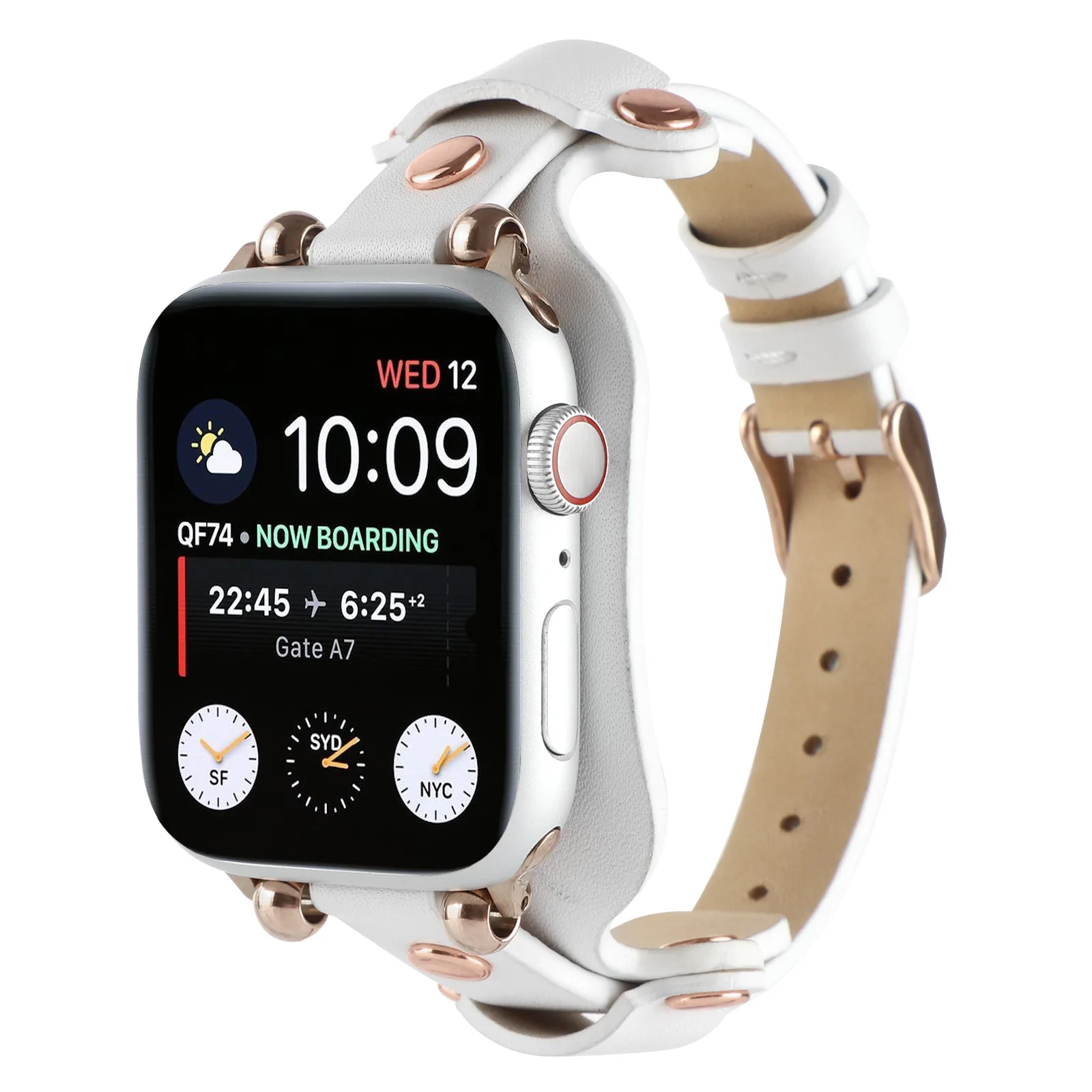 Leather strap For Apple iwatch 11/10/9/7/6/5/4 42mm 40mm 41mm 44mm 45mm  8Ultra 49mm Bracelet Bead Slimming watch band wristband