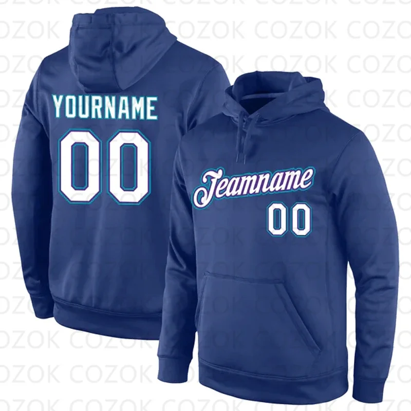 Customized Hoodie Dark Blue Orange Color Jersey 3D Printed  Unisex Pullovers Hoodie Casual Sweatshirts