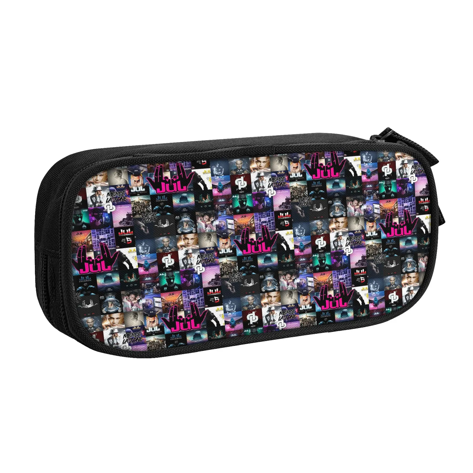 Kawaii JuL French Popular Singer Rapper Pencil Case for Boys Girls  Large Storage Pen Bag Box Stationery
