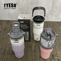 Tyeso 900ML Stainless Steel Coffee Cup Cold And Hot Double-layer Insulated Tumbler Thermo Water Bottle Car Travel Mug Vacuum Cup