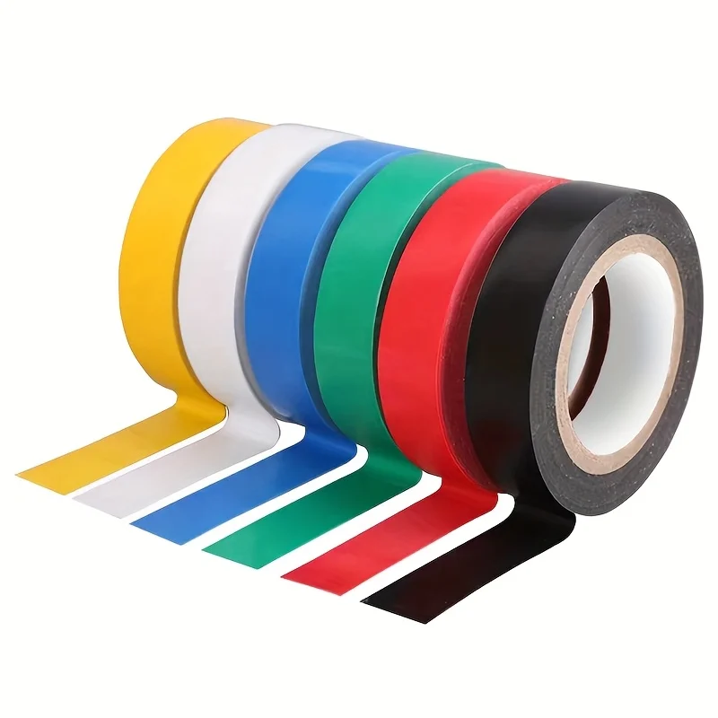 YITAPE 6 rouleaux de ruban adhésif vinyle arc-en-ciel 16mm*6M, ruban décoratif coloré pour marquage au sol, artisanat, voiture, bricolage, salle de sport, enseignant