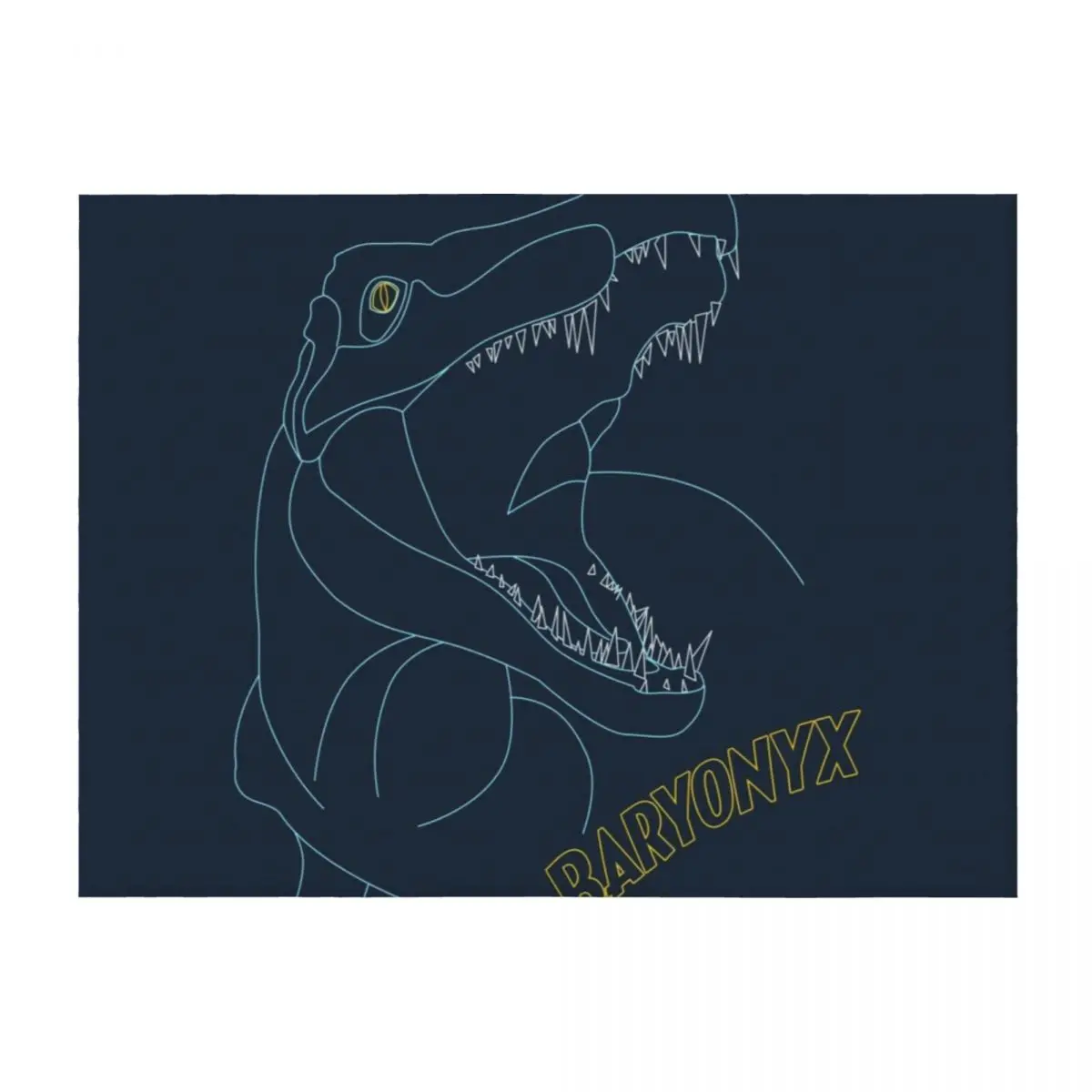 

Baryonyx lineart Throw Blanket Stuffeds Furry Sofa for winter Blankets