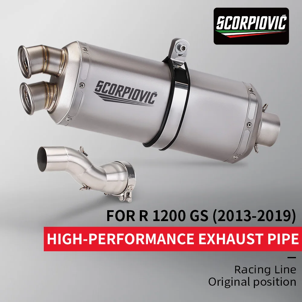 

Motorcycle system exhaust for R1200GS 2013-2019 exhaust middle section tail section S9 double tail set slide-on original positio