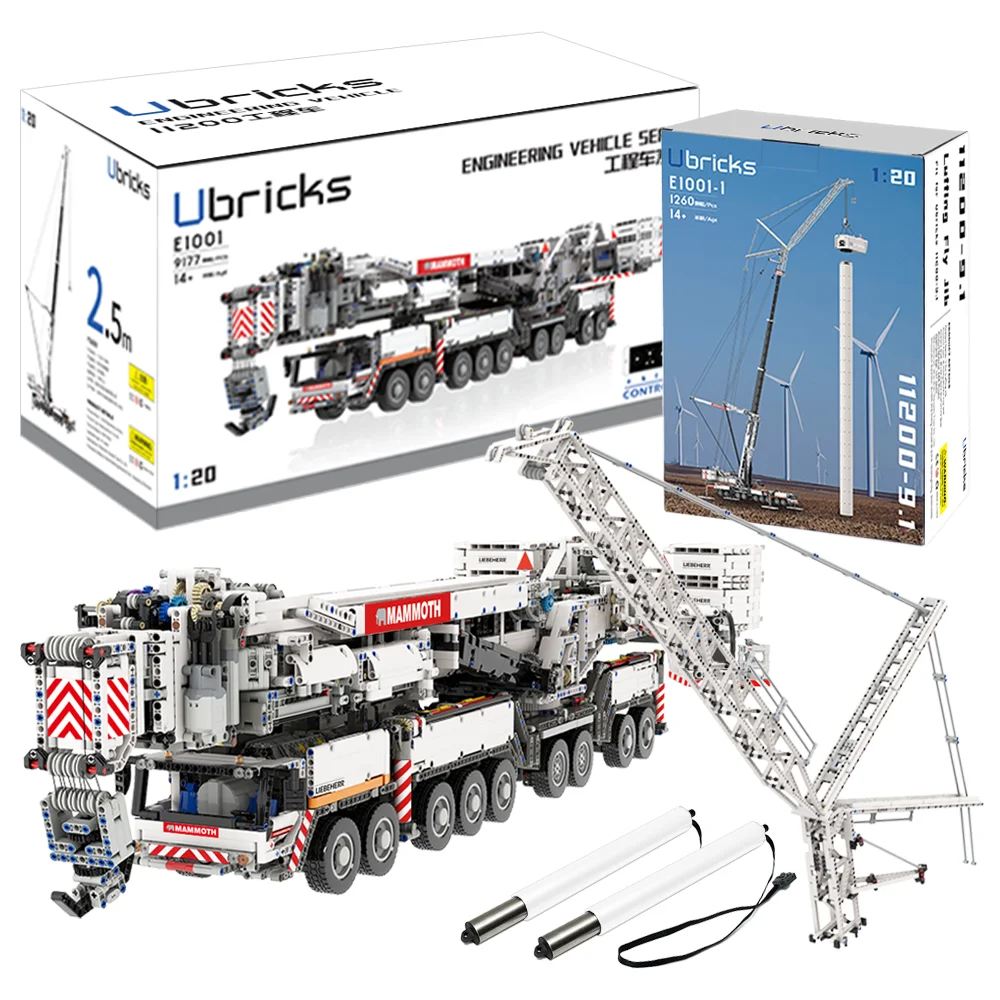 2024 Advance Versie Liebherr LTM11200 RC Kraan en Fly Jib Model MOC Mobiele Bouwstenen Speelgoed Bricks Kit Jongen Kerstcadeaus