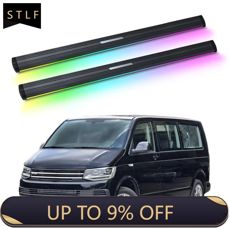 

Electric Running Boards Retractable Aluminum Alloy Neon LED Lights For VW Caravelle 2016-2025 Side Steps with Carry Bag